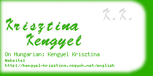 krisztina kengyel business card